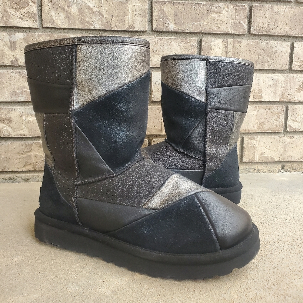 Ugg Classic Short Glitter Patchwork Suede Women's… - image 6